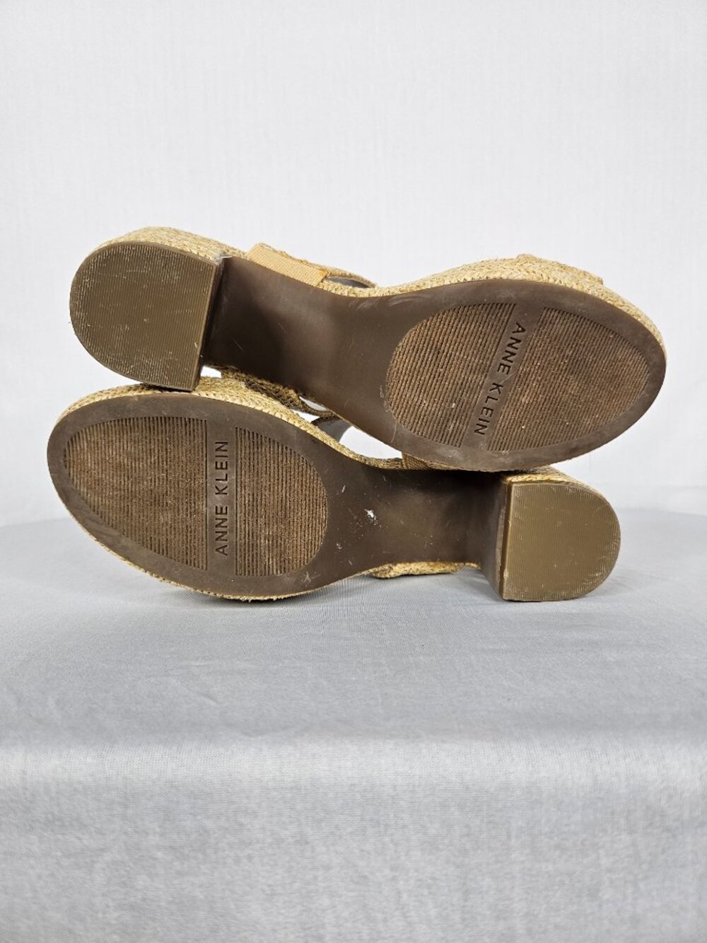 Anne Klein Raffia Platform Sandals | Coastal Resort Heels | Women's Size 6.5 - Picture 14 of 14
